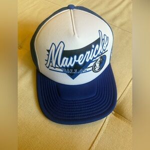 Dallas Mavericks Blue and White Trucker Hat
